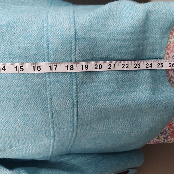 New Talbots Womens Herringbone Turquoise Wool Blend Blazer - Picture 11 of 11